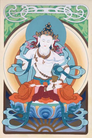 Tibetan Painting, Tharphen, Yeunten Ling, Thanka, Buddhism, Calendar 2022